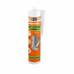 Mastic 100 % silicone avec fongicide pour surfaces synthétiques etémaillées (type alcool neutre).