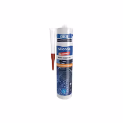 Silicone sanitaire séchage rapide. Remise en eau après 60 minutes. Mastic silicone acétique avec effet fongistatique (protect ...
