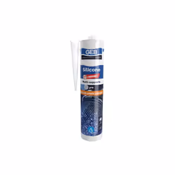 Le mastic silicone 60 min chrono de 280 mL de coloris gris de la marque GEB. Est un silicone sanitaire séchage rapide remise  ...