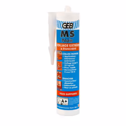 Étanchéité des appareils sanitaires GEB. Cartouche MS hybride polymère noir, 280 ml référence 892008. - Pour Droguerie , Étan ...