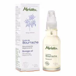 Melvita Borage Oil, 50 ml, Femmes, Peau sèche, Peau mature, Hydratant, Nourrissant, Adoucissant, Apaisant, Flacon pompe