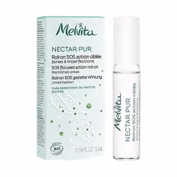 Melvita Roll on SOS purifiant Nectar Pur 5ml, Unisexe, Peau mixte, Peau grasse, Peau à problème, Tous types de peau, 5 ml