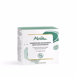 Melvita Detox Solid Shampoo, 55 g, Shampoing solide, Non-professionnel, Femmes, Cheveux gras, Toutes les couleurs