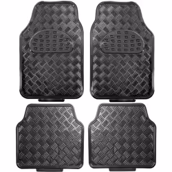 Jeu de 4 tapis de sol auto. Ces tapis auto en PVC sont très résistants et protègeront efficacement la moquette d'origine de v ...