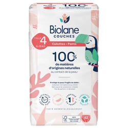 Biolane Culottes Naturelles 42 Culottes Taille 4 (8-15 kg)