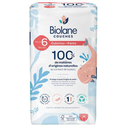 Biolane Culottes Naturelles 36 Culottes Taille 6 (+16 kg)