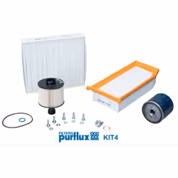 Kit de filtres Purflux KIT4 Caractéristiques Hauteur : 230mm Longueur : 380mm Largeur : 255mm Etat : Neuf KIT4 de filtres de  ...