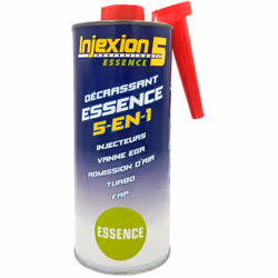 Décrassant 5 en 1 Moteur Essence 1L Injection 5 Nettoie, lubrifie et protège Action 5 en 1 : agit sur les injecteurs, vanne E ...
