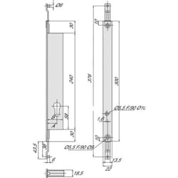 Assa Abloy - Serrure à larder 2 points à renvoi de tringles de condamnation haut et bas intégrées largeur du coffre 41 mm - 2271 - stremler