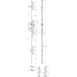 Coffre têtière filante TF3 6370 - stremler Assa Abloy Argent 41 26 41