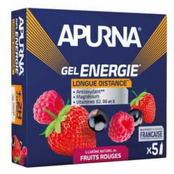 Apurna Gel Énergie Longue Distance 5 x 35 g - Arôme : Fruits Rouges