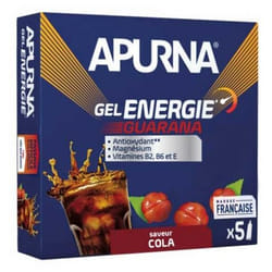 Apurna Gel Énergie Guarana 5 x 35 g - Saveur : Cola