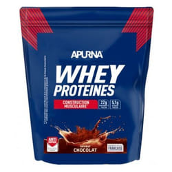 Apurna Whey Protéines Construction Musculaire 720 g - Saveur : Chocolat