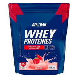 Apurna Whey Protéines Construction Musculaire 720 g - Saveur : Fraise