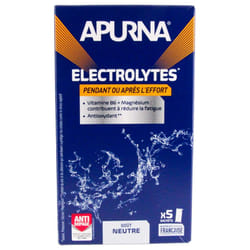 Apurna Electrolytes Pendant ou Après l'Effort 5 Sachets - Goût : Neutre