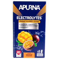 Apurna Electrolytes Pendant ou Après l'Effort 5 Sachets - Goût : Mangue Passion