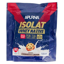 Apurna Isolat Whey Native 720 g - Saveur : Cookies & Cream
