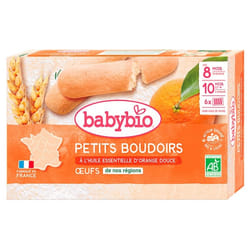 Babybio Petits Boudoirs Huile Essentielle d'Orange Douce dès 8 Mois Bio 24 Boudoirs
