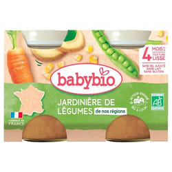 Babybio Jardinière de Légumes 4 Mois et + Bio 2 Pots de 130 g