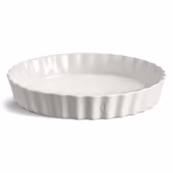 PLAT A TARTE TOURTIERE HAUTE 32 CM BLANC FARINE - EMILE HENRY