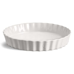 PLAT A TARTE TOURTIERE HAUTE 32 CM BLANC FARINE - EMILE HENRY