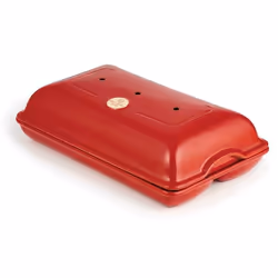 Emile Henry 345502, Moule à pain, Rectangulaire, Rouge, Grès, 390 mm, 230 mm