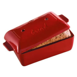Emile Henry Made In France Flame Bread Loaf Baker, 9.4 x 5, Burgundy