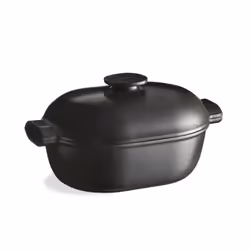 Emile Henry EH776645, Plat à cuisson, Ovale, Vitrocéramique, Vitrocéramique, Noir, -20 - 350 °C
