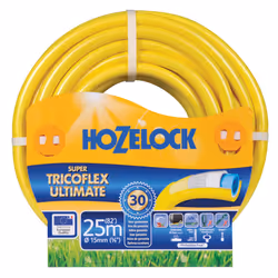 Hozelock Super TricoflexTM, 25 m, Jaune, Tuyau seulement, PVC, 1,5 cm, 380 mm