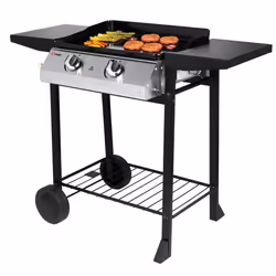 Plancha à gaz 2 feux 5,3kW PAMPLUNA