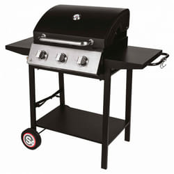 Somagic - barbecue gaz sur pied 3 feux 10.500w noir - 335541
