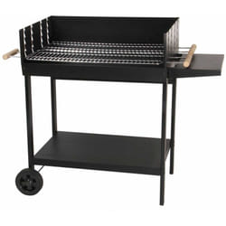 Barbecue à charbon de bois à double grilles Noir 106x52x92 cm