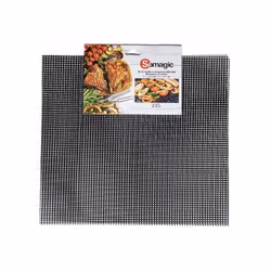 Lot de 2 grilles rectangulaire 36x40 cm lavable découpable à poser sur la grille du barbecue ou la grille du four. Fibre de v ...