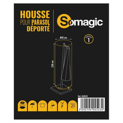 Housse parasol - SOMAGIC - L45 x H230 cm - Noir - Résistante aux intempéries - Polyester
