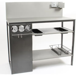 Desserte Cuisine dexterieur 110,5 x 53,5 x 113 cm avec plan de travail et credence WALLIS SoMagic