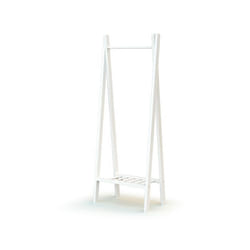 AT4 -  Porte vêtement enfant ESSENTIEL en bois - 30 x 50 x 130 cm  Blanc - Taille unique