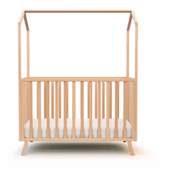Découvrez le lit cabane évolutif bébé 60x120 cm avec son toit CONFORT AT4 Un lit cabane évolutif avec son toit, vraiment esth ...