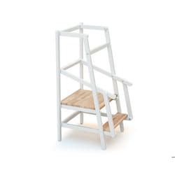 AT4 -  Tour dobservation/apprentissage enfant ESSENTIEL en bois  Blanc et Hêtre Verni - Taille unique