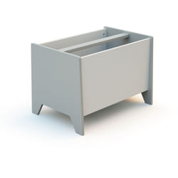 Les Tendances - AT4 - Coffre à jouets et rangment en bois Gris et Blanc