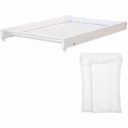 Plan à langer amovible avec matelas inclus Simple et léger, il s'adapte sur les lits bébés 60x120cm (dimensions extérieures d ...