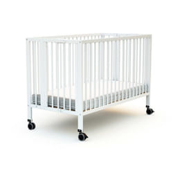 AT4 -  Lit bébé pliant ESSENTIEL en bois  Blanc - 60x120