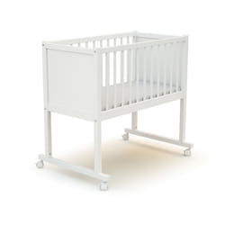 Berceau avec Matelas et Lattes Plates - AT4 - 40x80 cm - Blanc - Bébé - Mixte