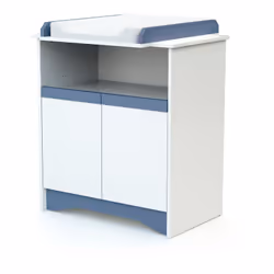 Meuble de rangement avec plan à langer. Un meuble à langer très moderne et enfantin grâce à ses petites touches colorées. Un  ...