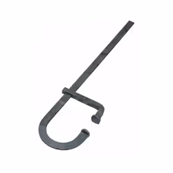 Tête forgée quadrillée pour un meilleur serrage. Acier forgé de section 30 x 8 mm.