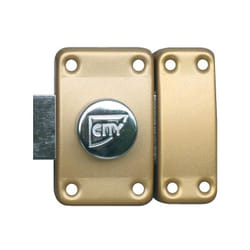 City - Verrou de sûreté à bouton de sûreté et cylindre 45 mm entrouvant par 2 - Huisserie bois 25 - iseo