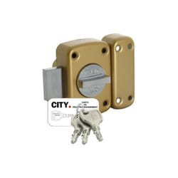 City - Verrou à bouton 4115 g.b cavith - iseo Jaune/Doré 92 mm Bronze 42