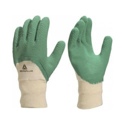 Delta Plus - gant latex crepe vert support coton dos aere -LA5000 T10
