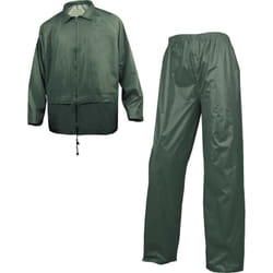 Delta Plus - ensemble de pluie 400 polyester enduit pvc vert - EN400VE0 38/40 (m)
