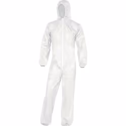 Découvrez la combinaison Delta Plus à capuche en polypropylène blanc, idéale pour les professionnels et les artisans. Disponi ...