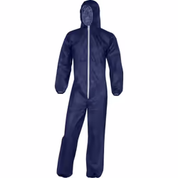 Découvrez la combinaison Delta Plus à capuche en polypropylène bleu, conçue pour offrir une protection optimale lors de trava ...